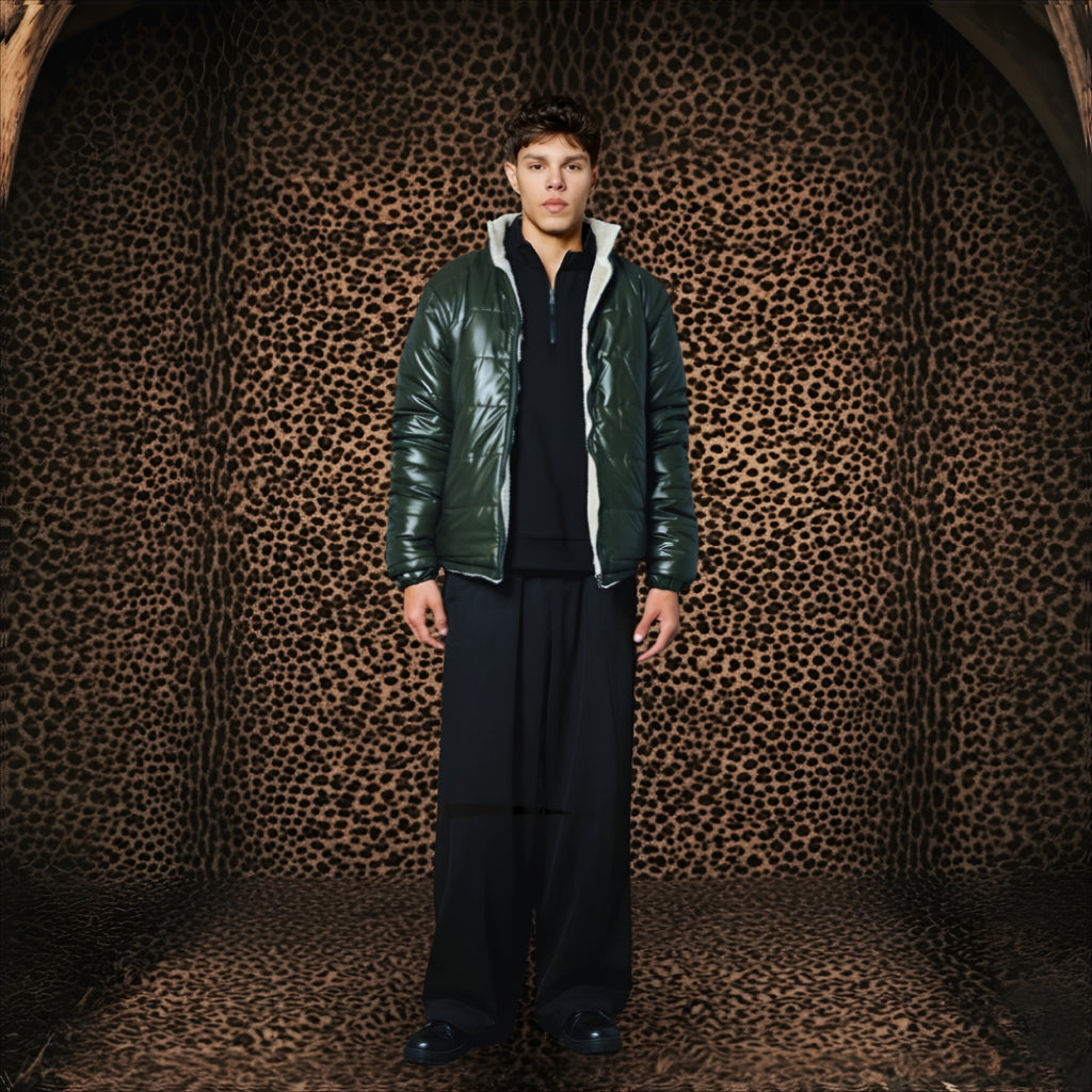 Double Face Jacket  OliveXBeige