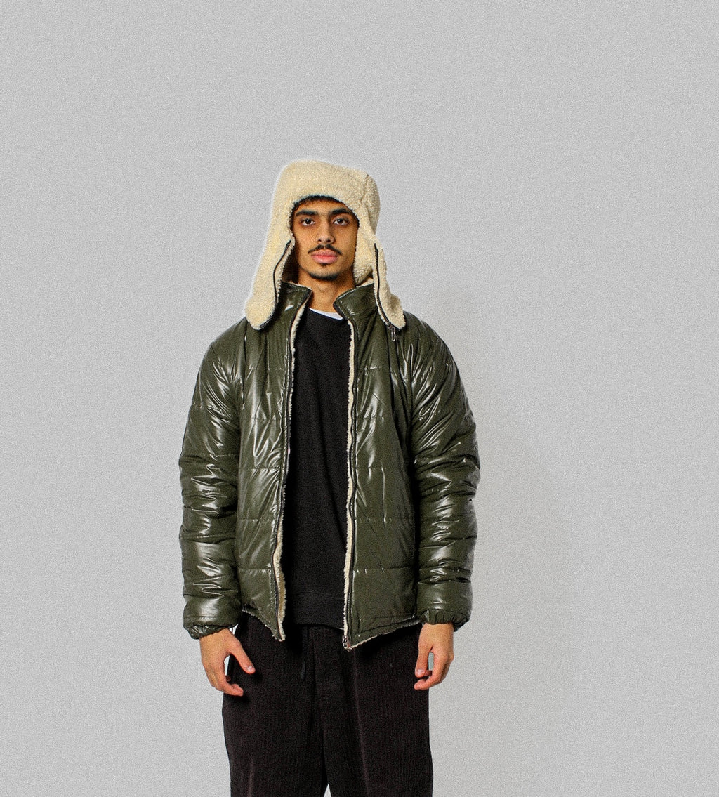 Double Face Jacket  OliveXBeige