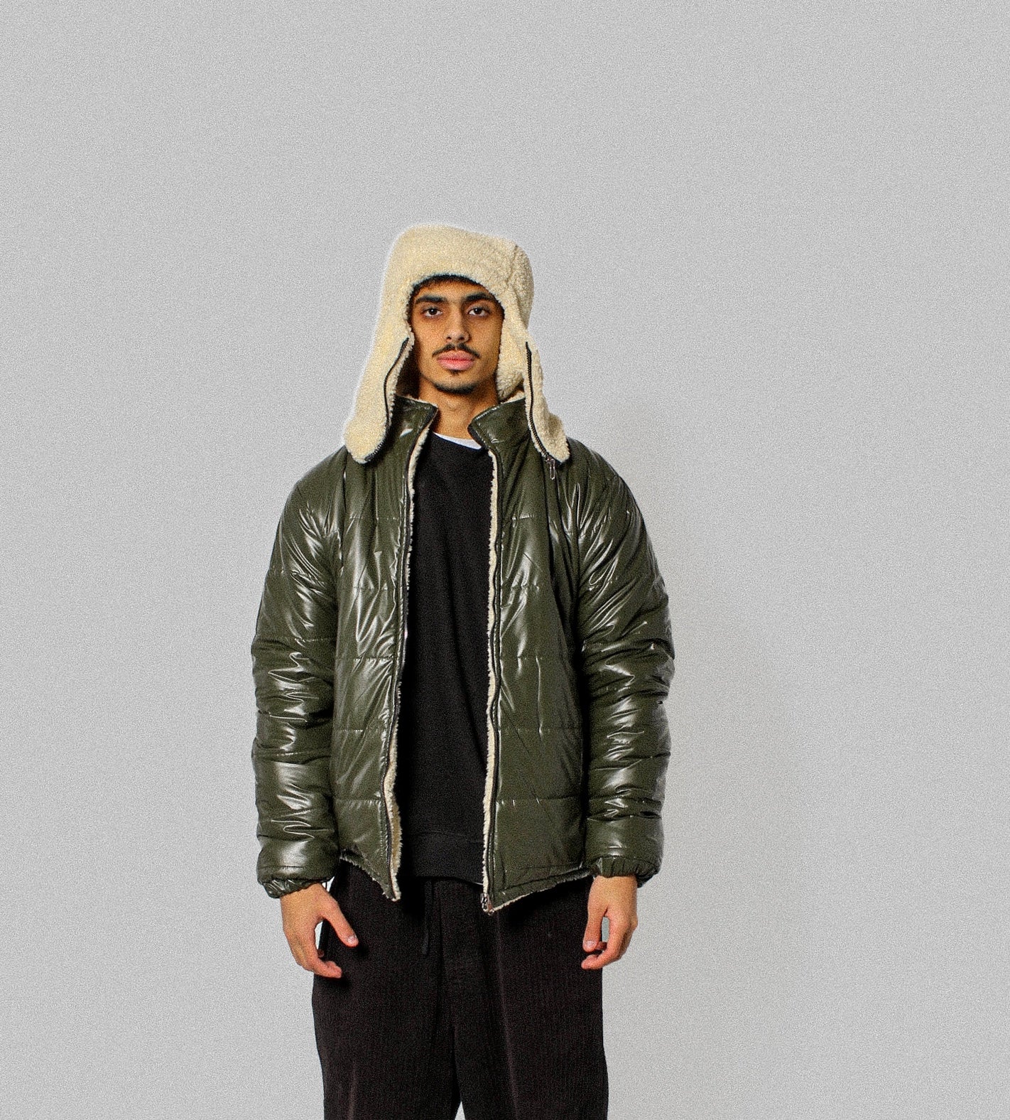 Double Face Jacket  OliveXBeige