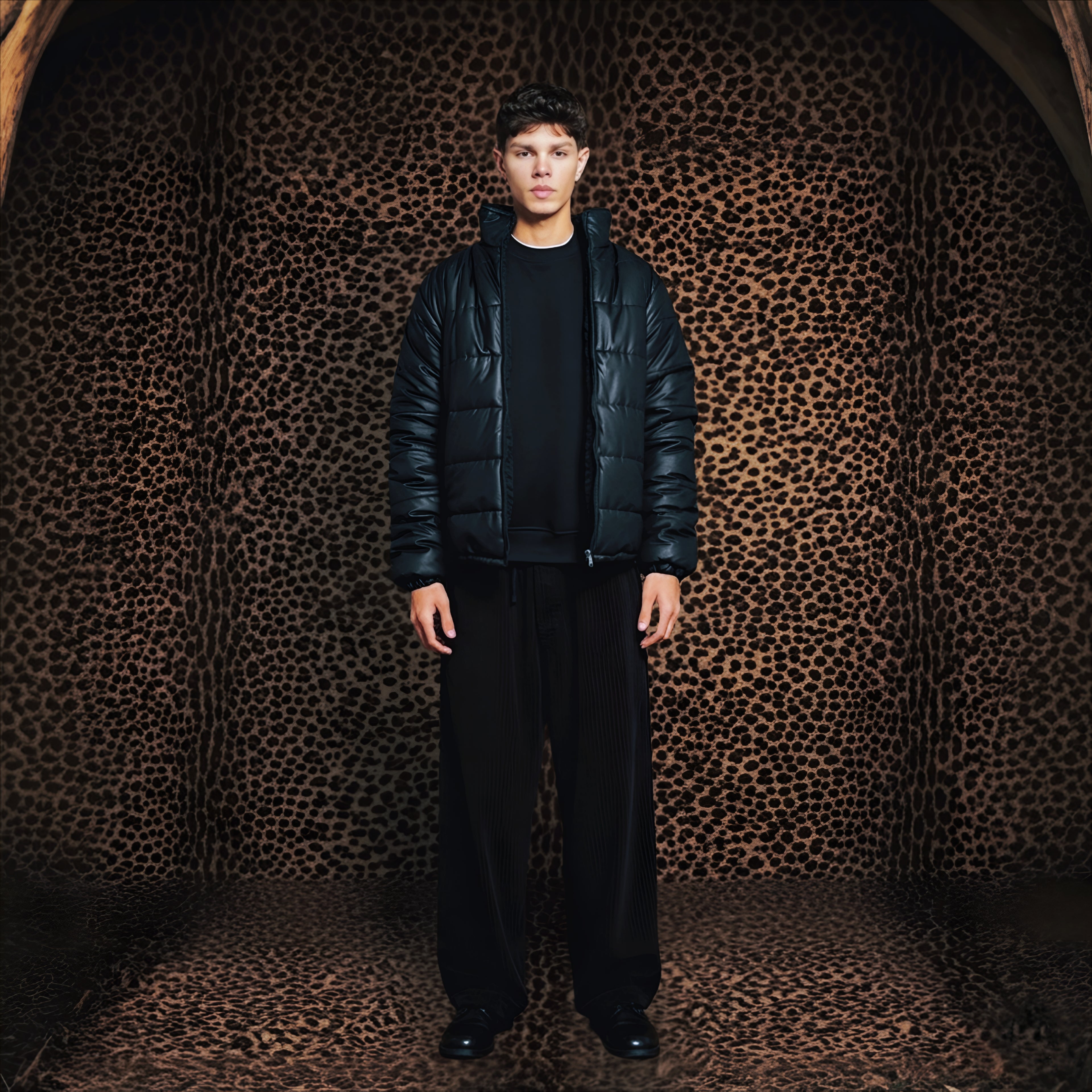 Double Face Jacket  BlackXBlack