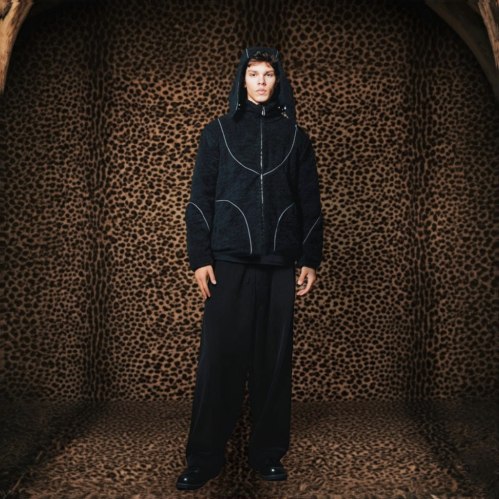 Black Mask Fur Jacket