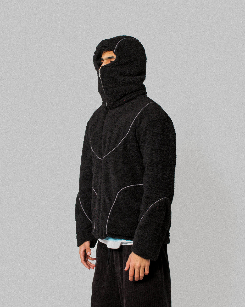 Black Mask Fur Jacket